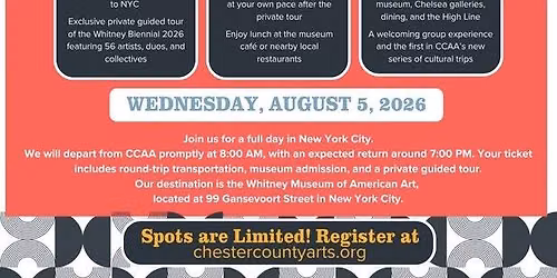 CCAA Whitney Bus Trip \u2014 August 5, 2026
