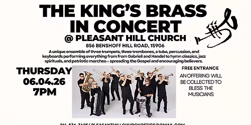 'The King\u2019s Brass' in Concert @ Pleasant Hill Church