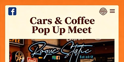 pop up cars and coffee at trackside