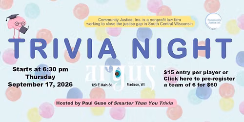 CJI Fall Trivia Fundraiser at Argus BarGrille