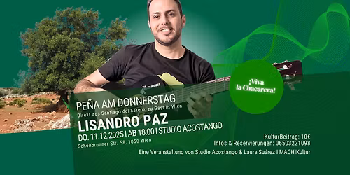 Pe\u00f1a am Donnerstag im Studio Acostango