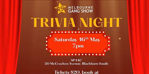 Melbourne Gang Show - Trivia Night