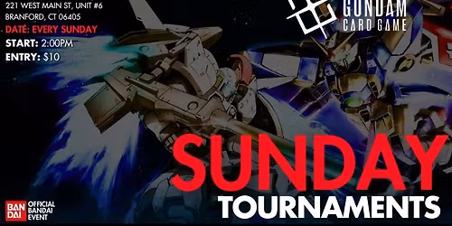 Gundam TCG Sunday Tournaments