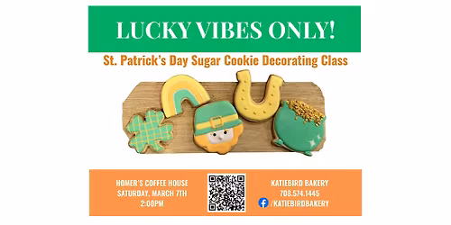 Lucky Vibes Only! St. Patrick's Day Sugar Cookie Decorating Class