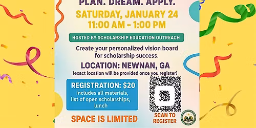 Scholarship Planning Vision Board Party (High School & College Students)