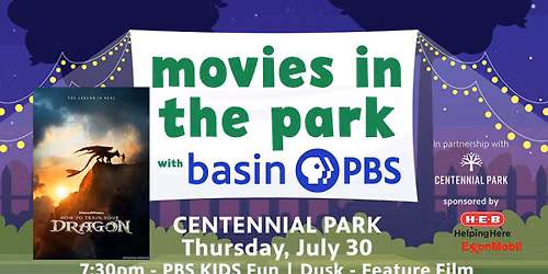 UPDATED! \ud83d\udc09\u2728 The final Movie in the Park of the summer is taking flight!