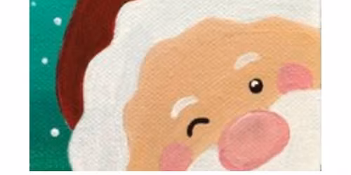 Mini Masterpieces: Seasonal Acrylic Painting - Jolly Santa