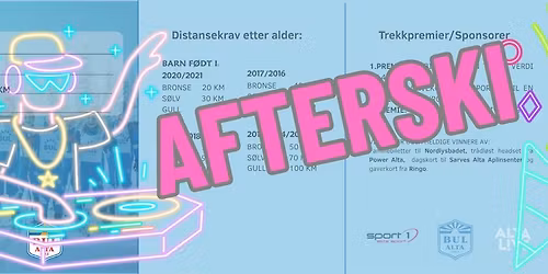 Distansekort: Afterski og trekning av premier 