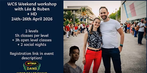 West Coast Swing Weekend with L\u00e9a & Ruben + HD (external instructors)