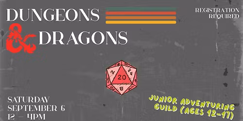 Junior Adventuring Guild (Ages 12\u201417)