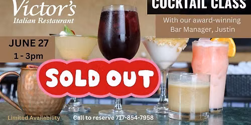 SOLD OUT: Victor's Cocktail Class
