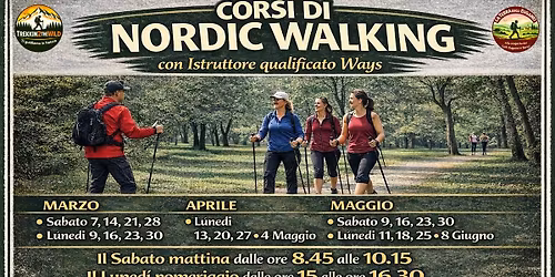 Corso di Nordic Walking APRILE - il Luned\u00ec pomeriggio