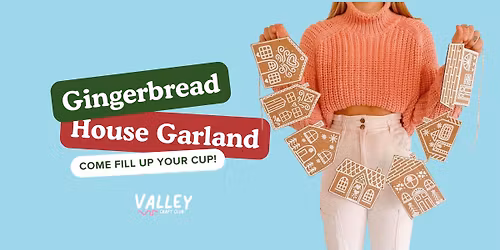 Gingerbread House Garland Craft Night