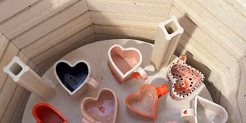 Slab + Sip: Galentine's Heart Mugs