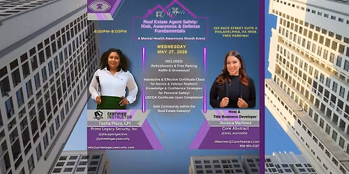Real Estate Agent Safety: A Mental Health Awareness Month Event