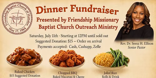 FBC Outreach Ministry Dinner Fundraiser