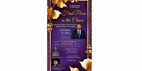 Divine Purpose and Connection Gospel Event, Free Food