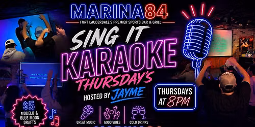Karaoke Thursday Marina84 - Best in Fort Lauderdale Broward