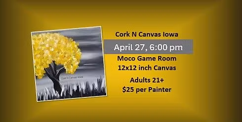 Moco Game Room-Yellow Tree-Cork N Canvas Iowa