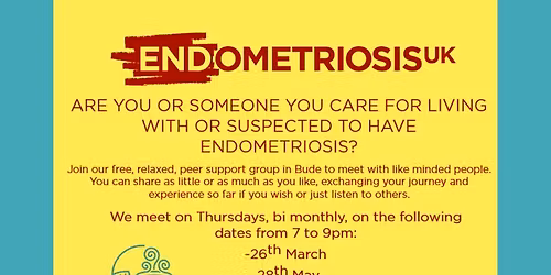 A free, relaxed support group for anyone living with or suspected to have endometriosis