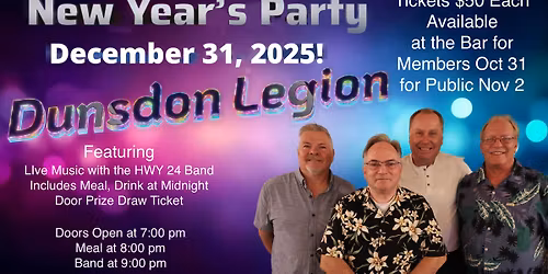 New Year's Party at The Dunsdon Legion