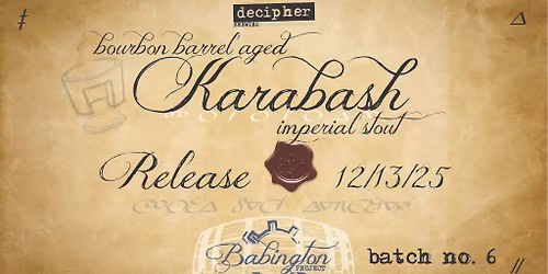 Karabash Bourbon Barrel Aged Imperial Stout Release