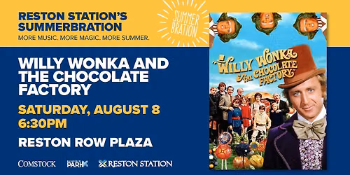 Reston Row Big Screen Movie Night featuring: WILLY WONKA & THE CHOCOLATE FACTORY