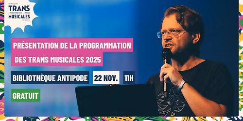 Pr\u00e9sentation de la programmation \/\/ BIBLIOTH\u00c8QUE ANTIPODE (RENNES)
