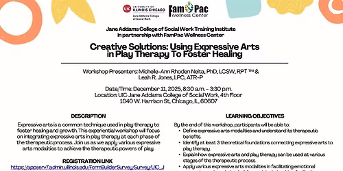 Play Therapy Series Workshop #1 : Creative Solutions: Using Expressive Arts