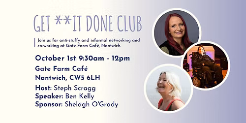 GET **IT DONE CLUB Nantwich - October