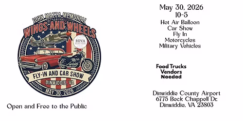 2026 John Mazza Memorial Wings and Wheels Fly In and Car Show