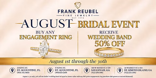 Bridal Event- Buy Engagement Ring, Get 50% Off Band
