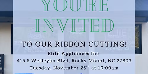Ribbon Cutting - Elite Appliances Inc