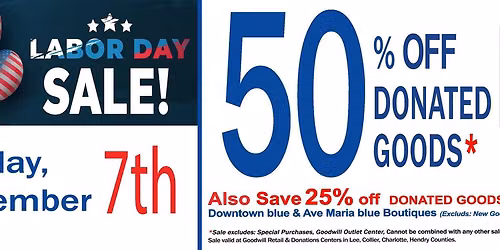 Goodwill Labor Day Sale