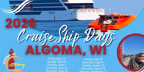 Cruise Ship Days in Algoma, WI June 2026