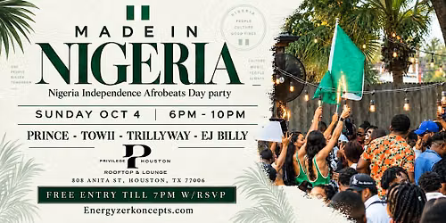 MADE IN NIGERIA DAY PARTY- Nigeria Independence Day party