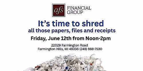 Shred Day + Canned Food Drive