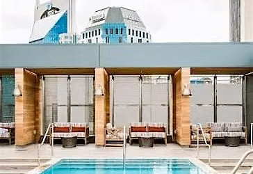Rooftop Pool Cabanas at The Nash