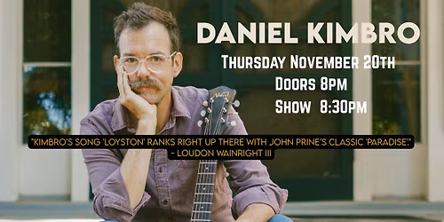 Daniel Kimbro Live at The Woodshop