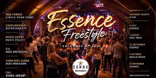 Essence Freestyle on Saturday 4th July