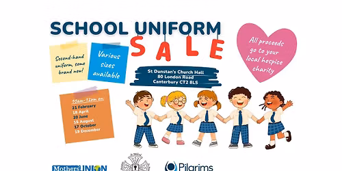 School Uniform Sale in aid of Pilgrims Hospices
