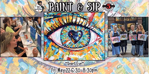 Paint & Sip at 5th St Alley \u201cHeart Eye\u201d