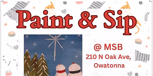 Paint & Sip Fundraiser this Saturday 11am