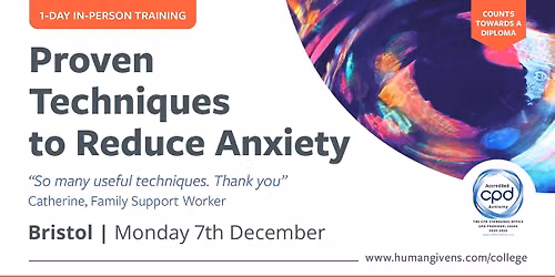 Proven Techniques to Reduce Anxiety | In-Person Accredited CPD Workshop 