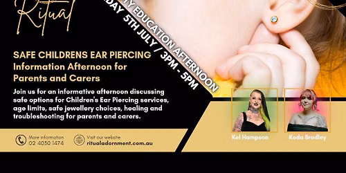 Safe Children's Ear Piercing Information Session \ud83d\udc42\u2728