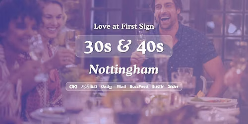 30s &amp; 40s Singles Night at Be at One Nottingham | Love at First Sign