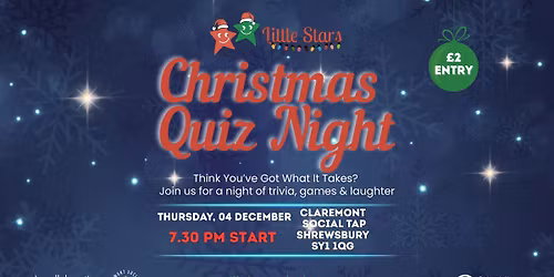 Little Stars Christmas Quiz Fundraiser at Claremont Social Tap