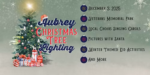 Aubrey Christmas Tree Lighting