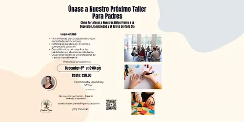 \u00danase a Nuestro Pr\u00f3ximo Taller Para Padres