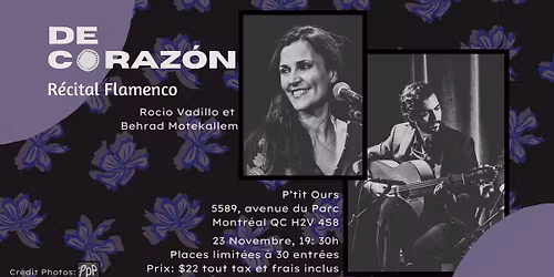 De coraz\u00f3n. Recital flamenco.